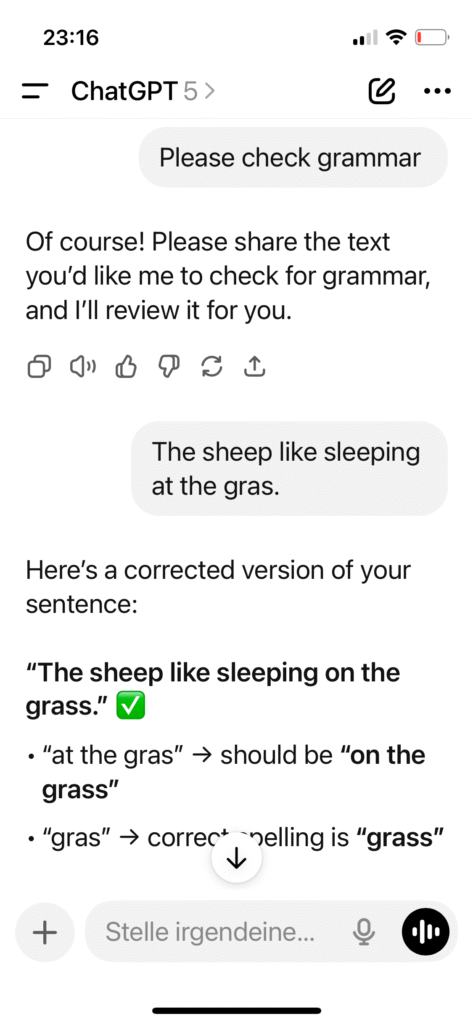 Use AI to check grammar in your texts.